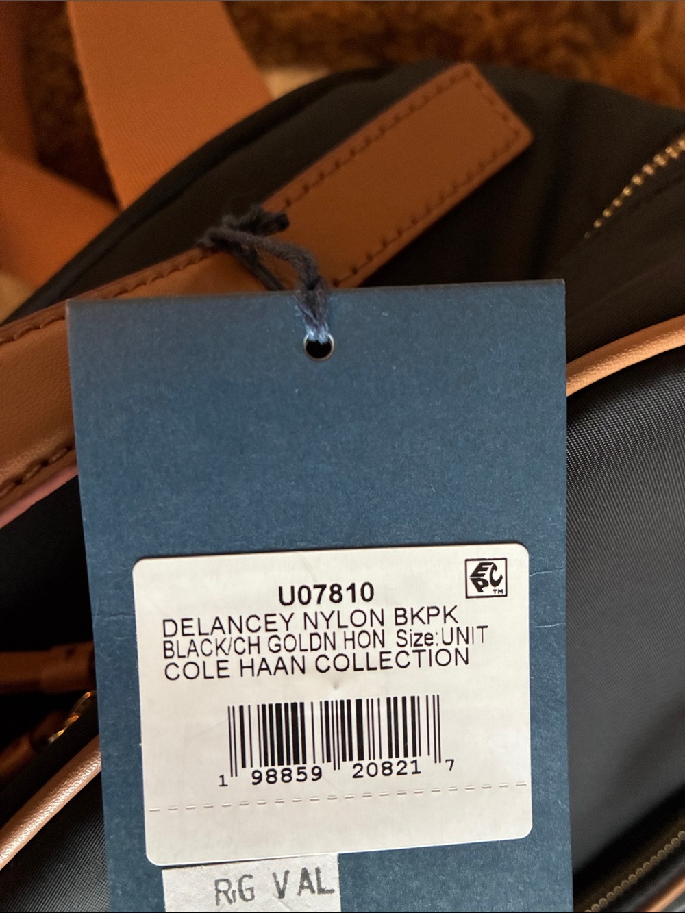 👨🏻💼Cole Haan Black Backpack with Tan Accents NWT - Picture 17 of 17